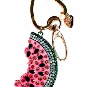 Betsey Johnson Watermelon Slice Keychain